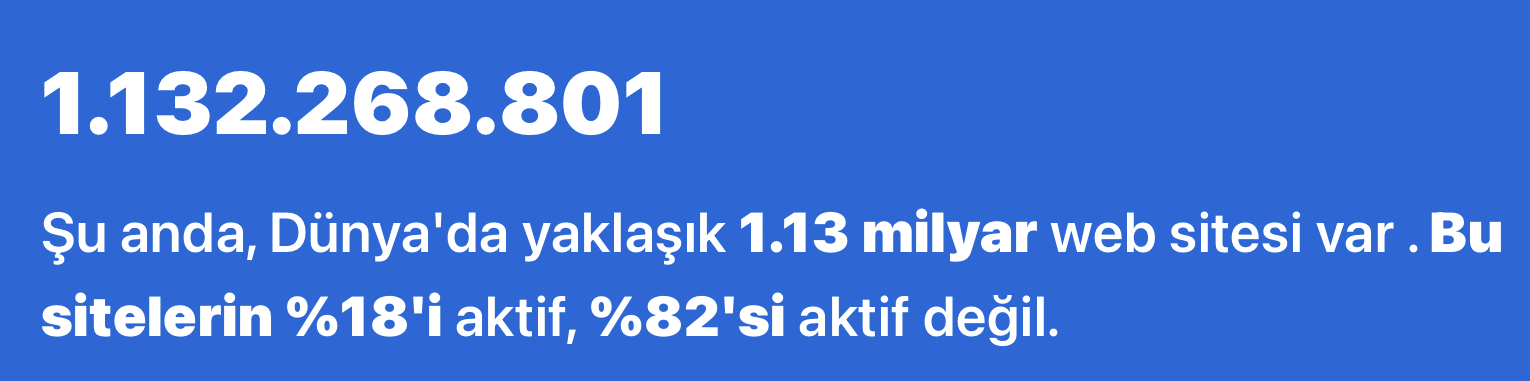 İnternetin Büyüklüğü