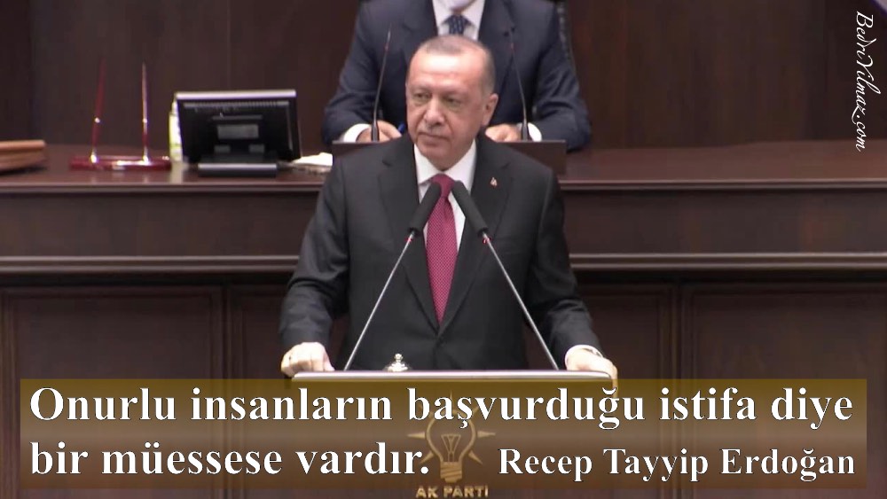 İstifa - Recep Tayyip Erdoğan