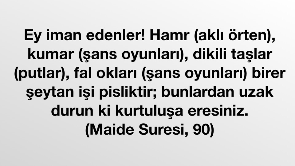 Kuran-ı Kerim - Maide Suresi, 90