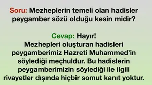 Hadislerin Peygamber Sözü Olması Kesin Değildir