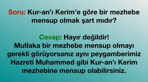 Mezhebe Mensup Olmak