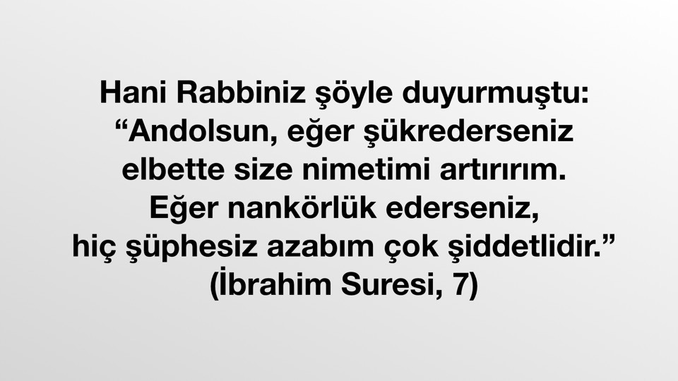 Kuran Ayeti - İbrahim Suresi, 7
