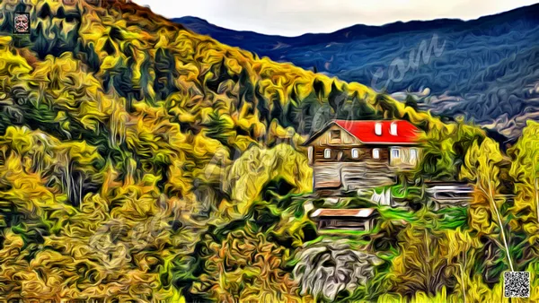 Ilıca Şelalesi Digital Art