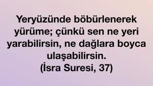 Kuran Ayeti: İsra Suresi, 37