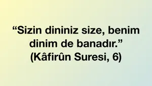 Kuran Ayeti: Kafirun Suresi, 6