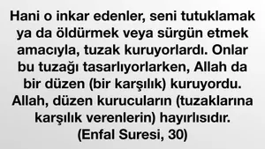 Kuran Ayeti - Enfal Suresi, 30