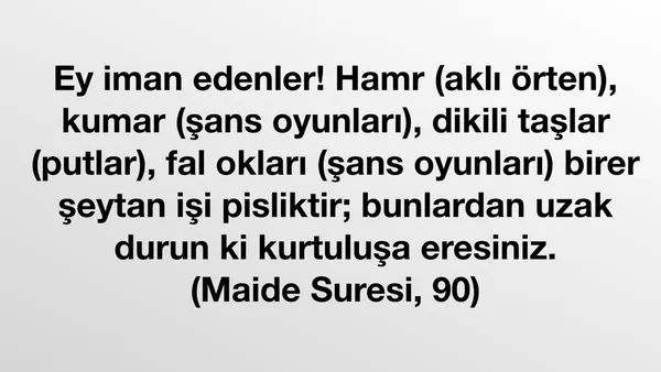 Kuran-ı Kerim - Maide Suresi, 90