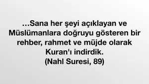Kuran Ayeti - Nahl Suresi, 89