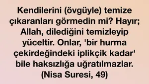 Kuran Ayeti: Nisa Suresi, 49