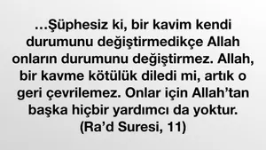Kuran Ayeti - Ra'd Suresi, 11