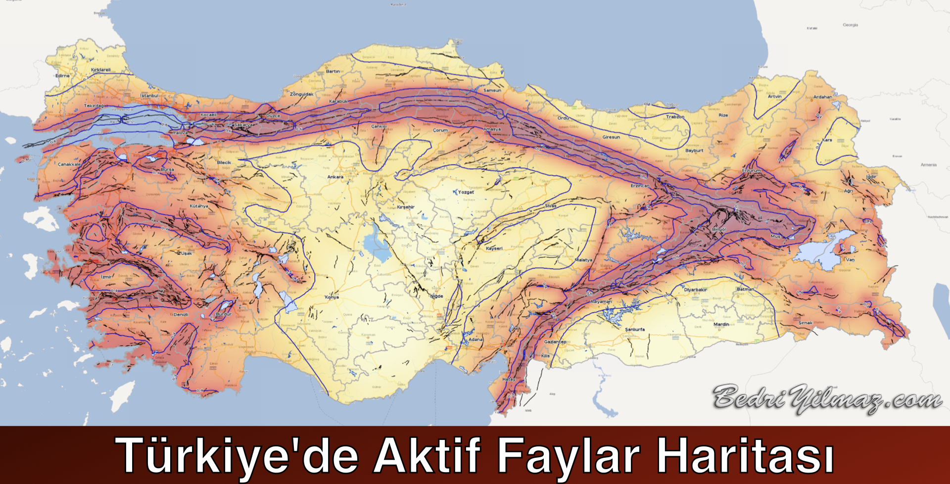 Türkiye'de Aktif Faylar Haritası