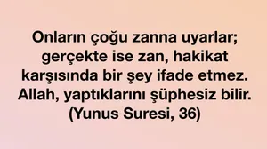 Kuran Ayeti: Yunus Suresi 36