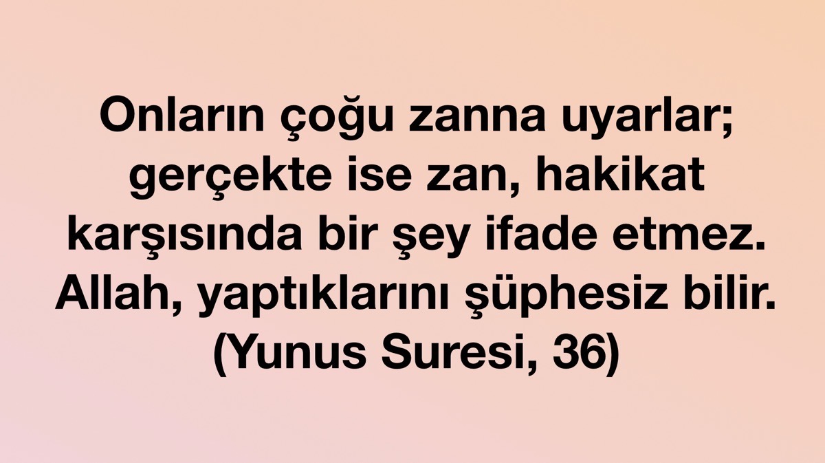 Kuran Ayeti: Yunus Suresi 36