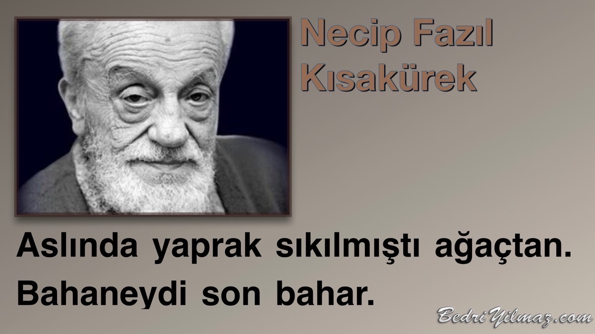 Bahane - Necip Fazıl Kısakürek