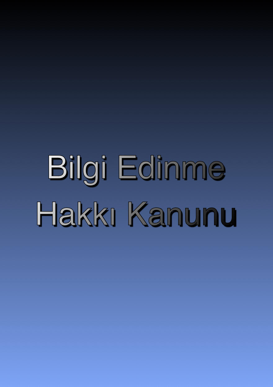 Bilgi Edinme Hakkı Kanunu