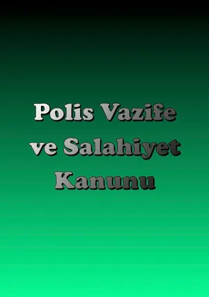 Polis Vazife ve Salahiyet Kanunu
