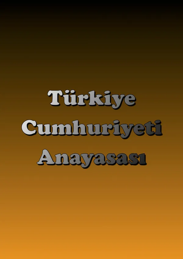 Türkiye Cumhuriyeti Anayasası