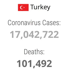Türkiye'de Koronavirüstan Yüzbinin Üzerinde İnsan Öldü