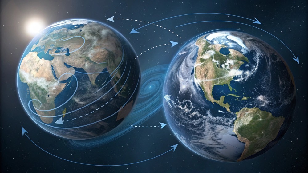 Su, Kuzey ve Güney Yarım Kürelerde Farklı Yönlerde Girdap Çizerek Akmaz