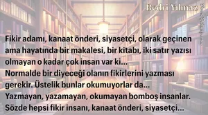 Fikir İnsanı – Bedri Yılmaz