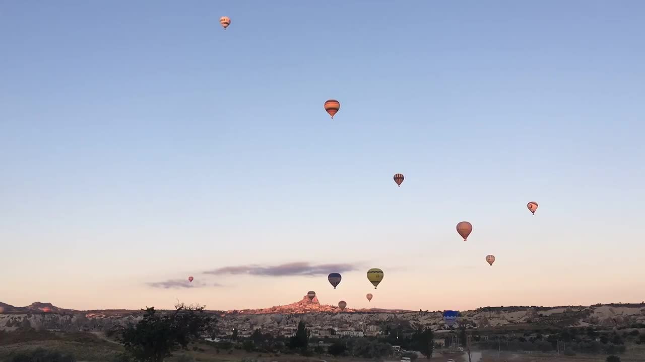 Timelapse - Kapadokyada Sıcak Hava Balonu