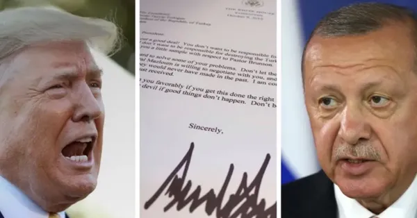 Donald Trump'ın Sayın Cumhurbaşkanı Recep Tayyip Erdoğan'a Olan Mektubu