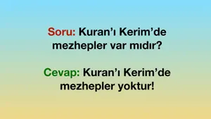 Kuran'ı Kerim'de Mezhep