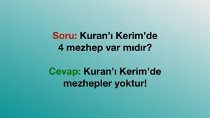 Kuran'ı Kerim'de 4 Mezhep