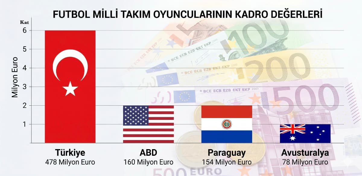 Türkiye'yi Yenen Takımlarının Kadro Değerleri
