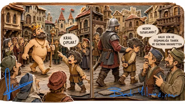Kral Çıplak Karikatürü